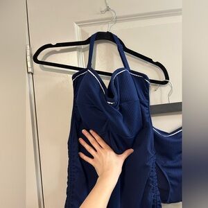 Panache Navy Blue Tankini with White Accents